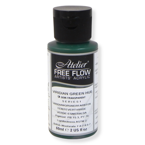 Atelier Free Flow Acrylics S1 Viridian Green 60ml