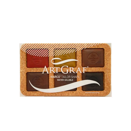 ArtGraf Water Soluble Tailor Shape Disc Earth Tones Set of 12 in 6 Colours