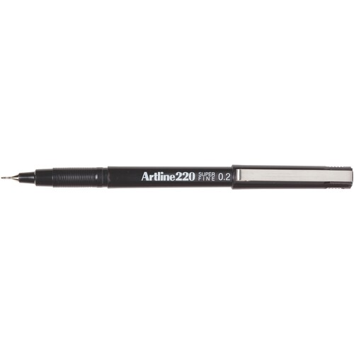 Artline 220 Fineliner Pen 0.2mm Black Box of 12