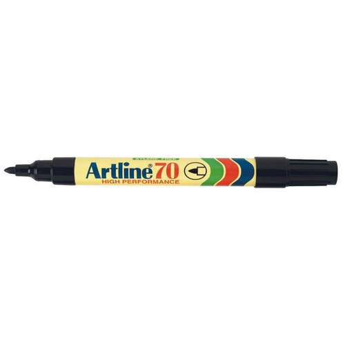 Artline 70 Permanent Markers Black Box of 12