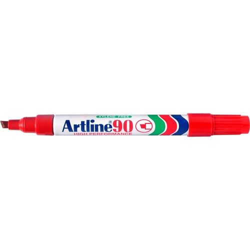 Artline 90 Permanent Marker Red Box of 12