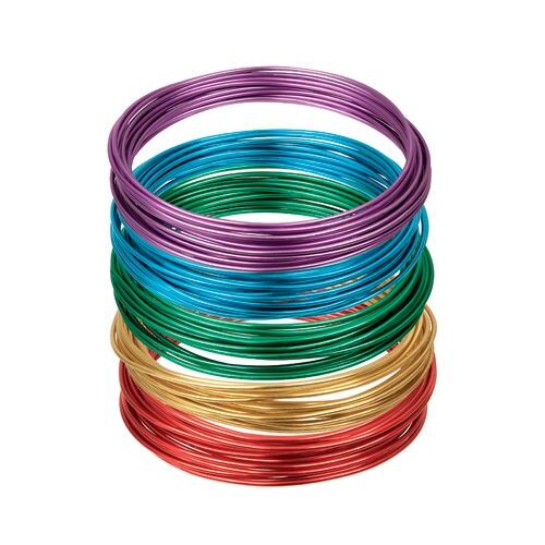 Anodized Coloured Wire 2mm Assorted Pack of 5 colours 6m Each