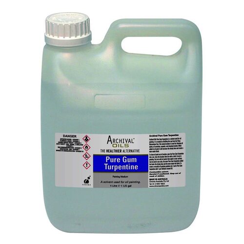Archival Oils Pure Gum Turpentine 4L