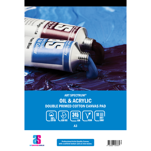 Art Spectrum Double Primed Canvas Pad A3 - 345gsm 10sht