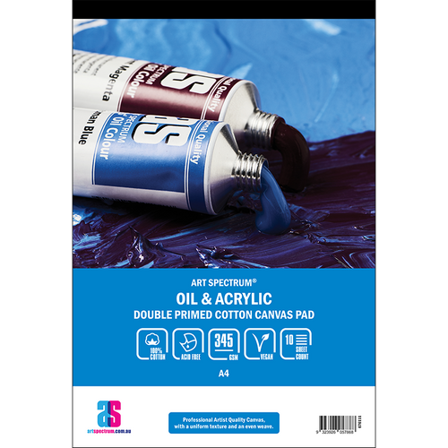 Art Spectrum Double Primed Canvas Pad A4 - 345gsm 10sht