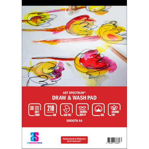 Art Spectrum Draw & Wash Pad Smooth A4 210gsm 30sht