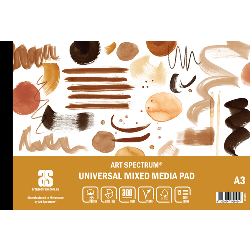 Art Spectrum Universal Mix Media Pad A3 300gsm 12sht