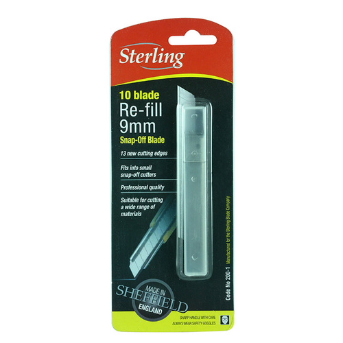 Sterling 9mm Small Snap-off Blade Pack of 10