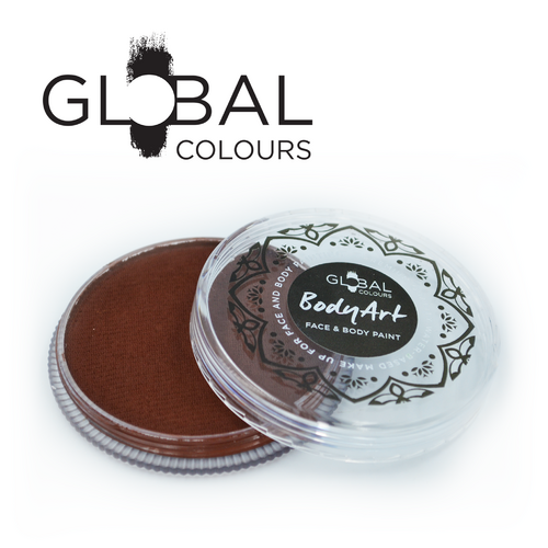 Global BodyArt Cake Face Paint Rose Brown 32g