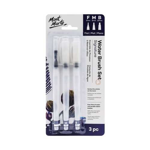 Mont Marte Waterbrush Set Flat Signature 3pc