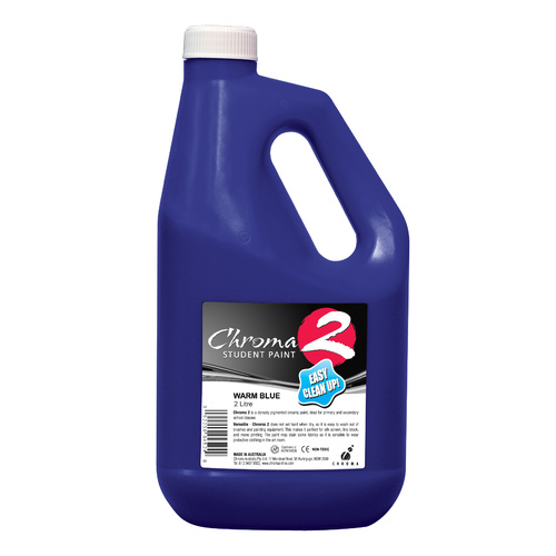 Chroma 2 School Super Tempera Paint - 2L Warm Blue