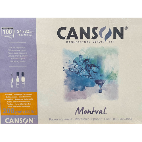 Canson Watercolour Montval 24x32cm Pad 200gsm