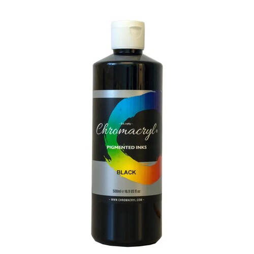 Chromacryl Pigmented Ink Black 500ml