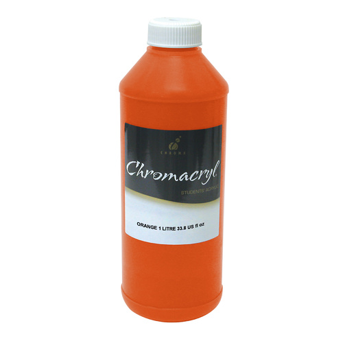 Chromacryl Student Acrylic Paint 1L Orange