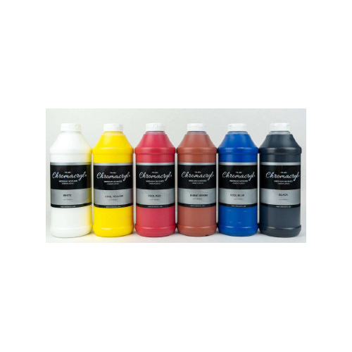 Chromacryl Student Acrylic Paint Essential Set of 6 x 1L