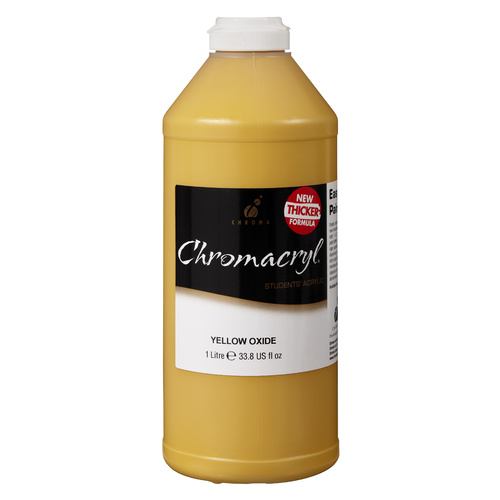 Chromacryl Student Acrylic Paint 1L Yellow Oxide
