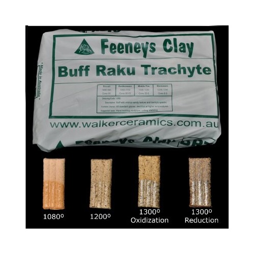 Feeneys Clay Buff Raku Clay 12.5kg Block