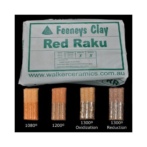 Walkers Ceramics Red Raku Clay 12.5kg Blocks