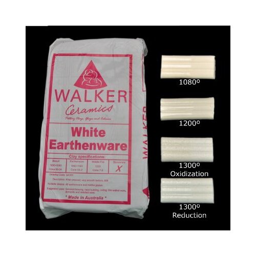 Walker Ceramics White Earthenware Clay 10kg
