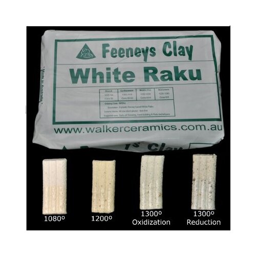 Feeneys Clay White Raku Clay 12.5kg Block