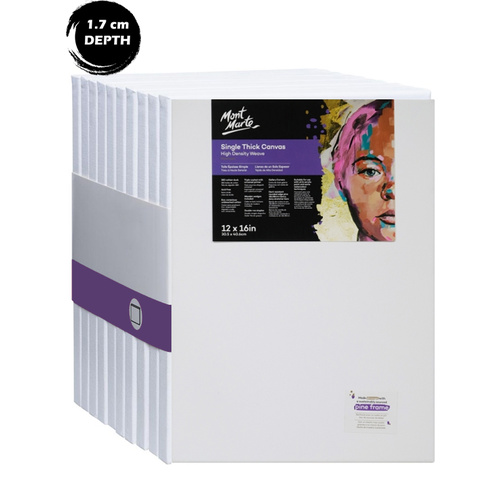 Mont Marte Carton of 20 30.5 x 40.6cm Single Thick Canvas  380gsm