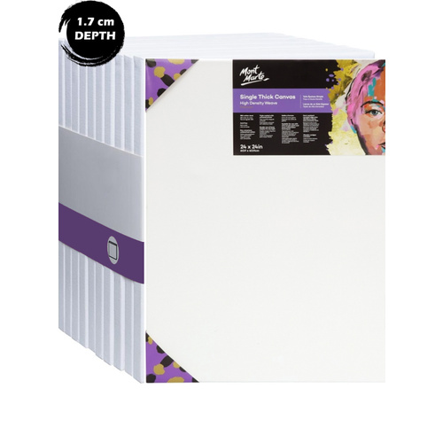 Mont Marte Carton of 10 60.9 x 60.9cm Single Thick Canvas 380gsm