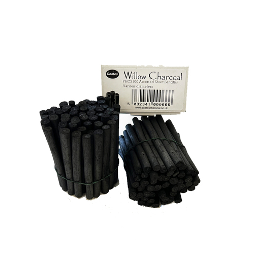 Coates Willow Charcoal Pack of 100 Short Sticks
