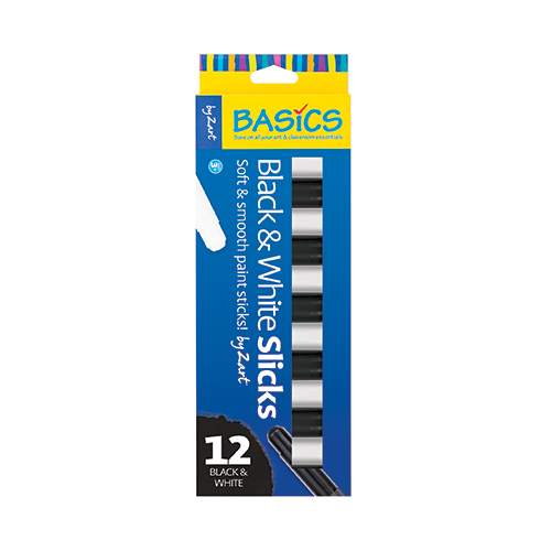 Colour Slicks Black & White Pk 12