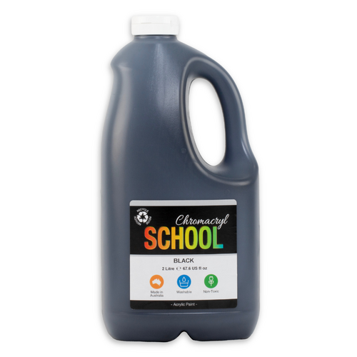 Chromacryl School Acrylic Paint Black 2L