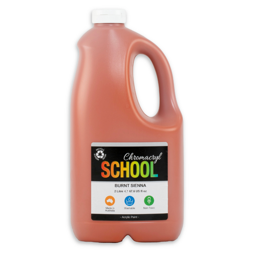 Chromacryl School Acrylic Paint Burnt Sienna 2L