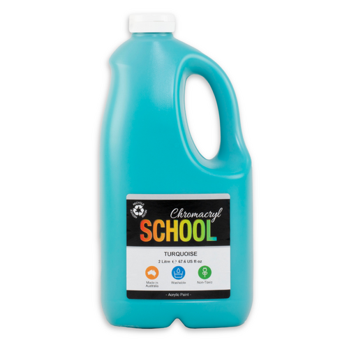 Chromacryl School Acrylic Paint Turquoise 2L