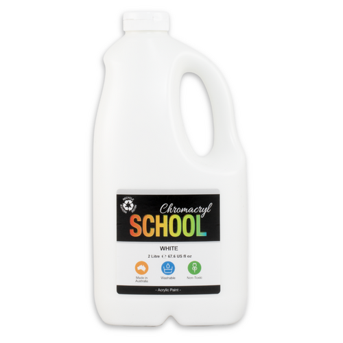 Chromacryl School Acrylic Paint White 2L