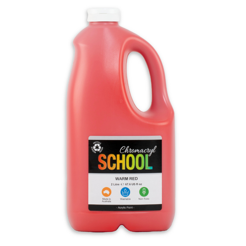 Chromacryl School Acrylic Paint Warm Red 2L