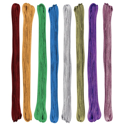Metallic Embroidery Thread Assorted 24 Pack In 8 Colours