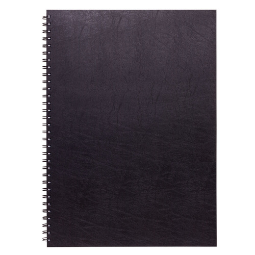Black Cover Visual Art Diaries A4 Double Wire 60 sheets, 110gsm