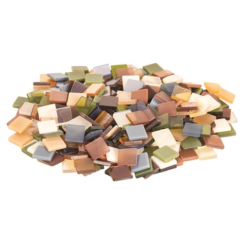 Resin Art Deco Mosaic Tiles Earth Tones Pack of 150g
