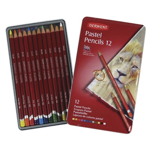 Derwent Pastel Pencils 12 Set - Assorted Colours