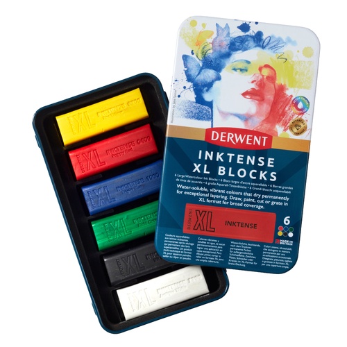 Derwent Inktense XL Blocks Tin 6