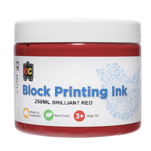EC Block Ink Water based 250ml - Red