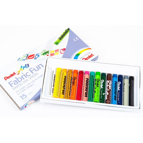Pentel Arts Fabric Fun Pastel Dye Sticks Set of 15