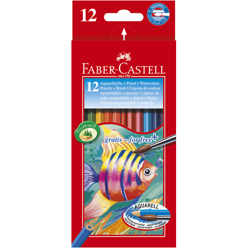Faber-Castell Red Range Classic Watercolour Pencils Set of 12