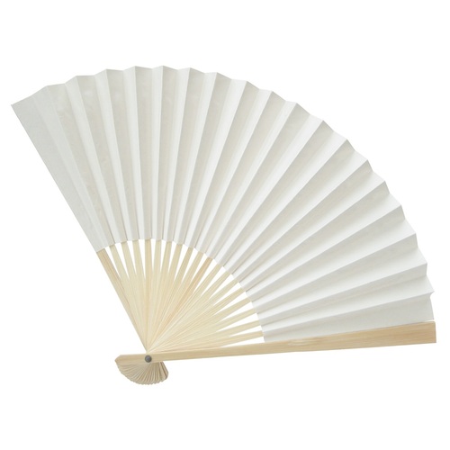 Japanese Paper & Bamboo Folding Fan 22cm pack of 10