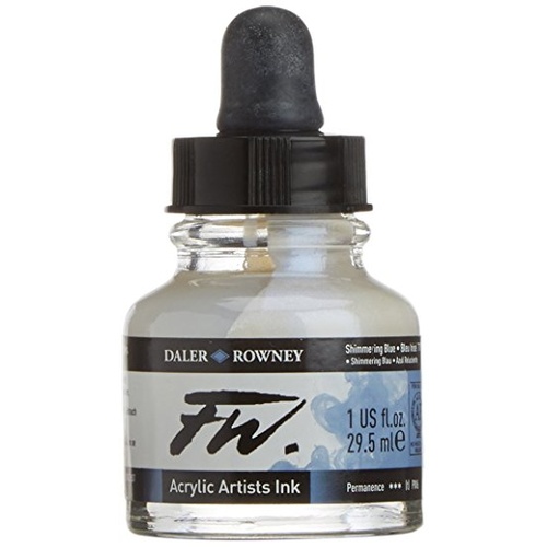 FW Artist Acrylic Ink 29.5ml Shimmering Blue