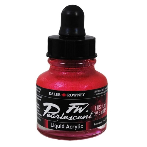 Daler Rowney FW Pearlescent Ink 29.5ml Hot Mama Red