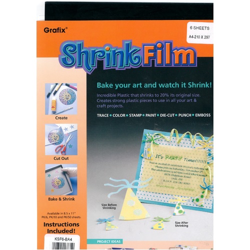 Grafix - Shrink Plastic CLEAR (8.5x11 - 6 sheets)