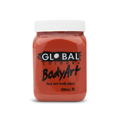 Global Face & Body Paint Bodyart 200ml Red Oxide
