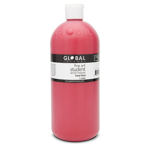Global Colours Acrylic Paint Cool Red 1 litre