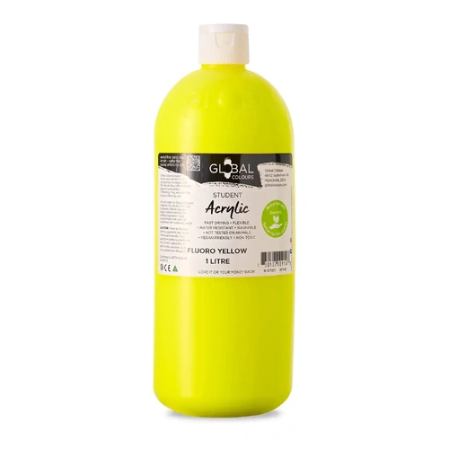 Global Student Acrylic Fluoro Yellow 1L
