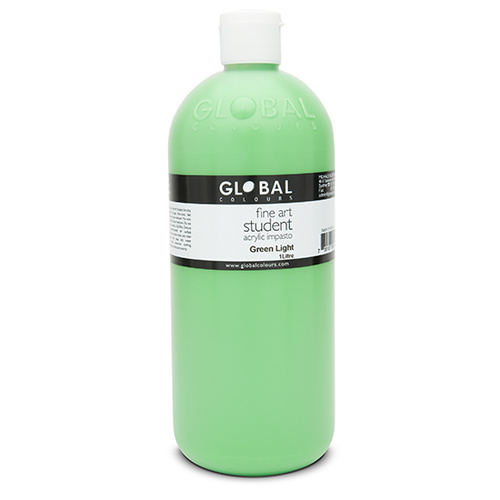 Global Colours Acrylic Paint Green Light 1 litre
