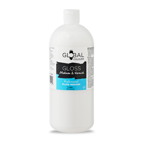 Global Colours Gloss Medium & Varnish 1 Litre